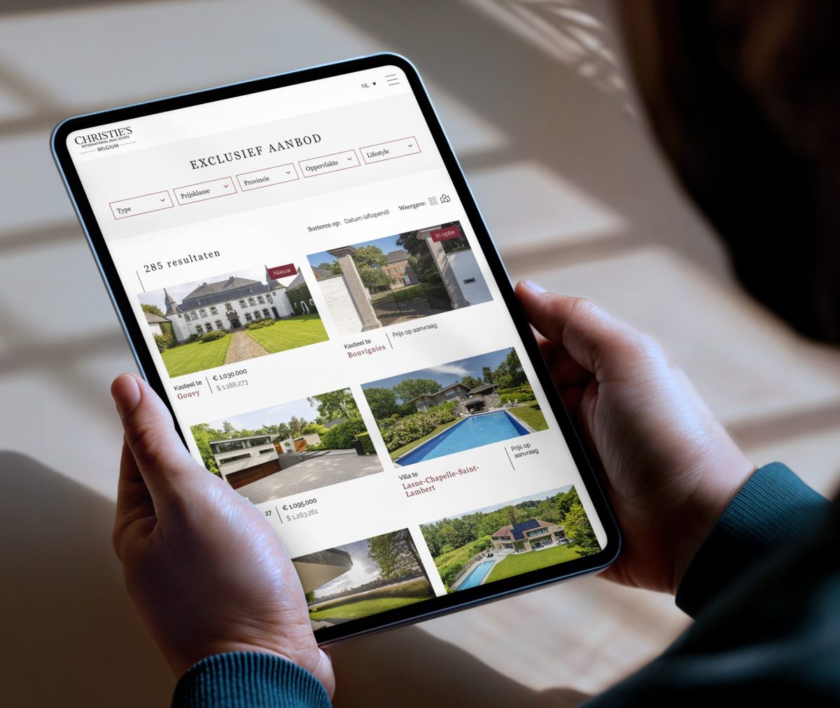 Webdesign case vastgoed website overzicht panden